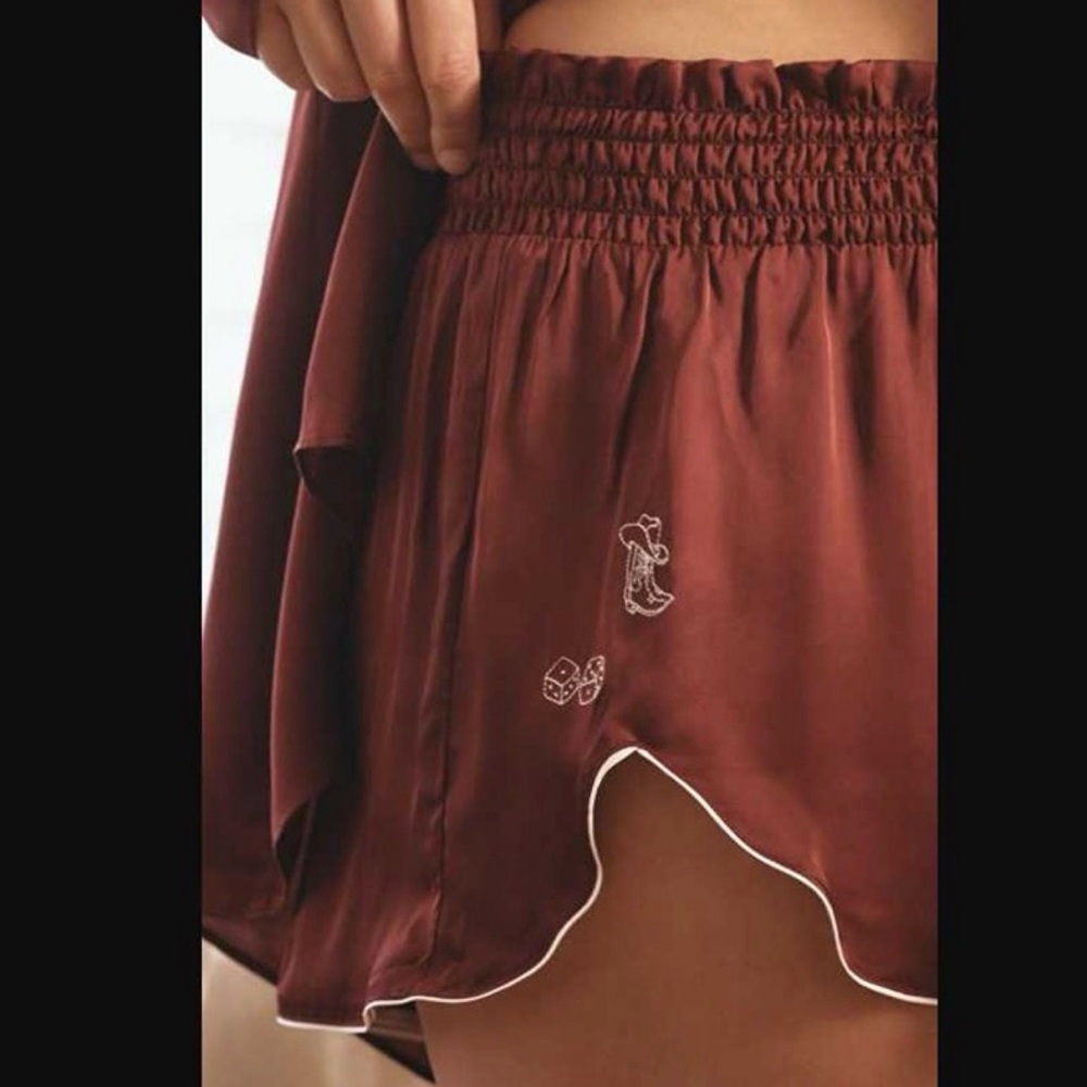 Anthropologie Satin Cowgirl Shorts